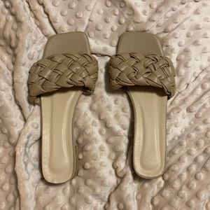 Braided Design Chunky Mules.